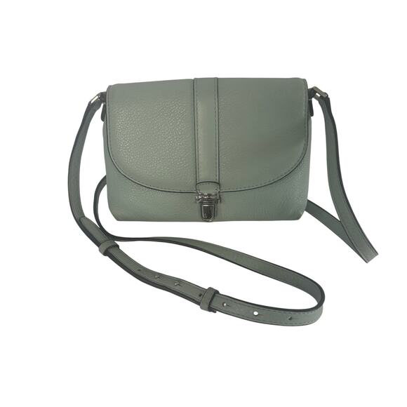 Michael Kors Charlton Crossbody Bag Light Blue Pebble Leather Handbag Purse - Picture 1 of 15